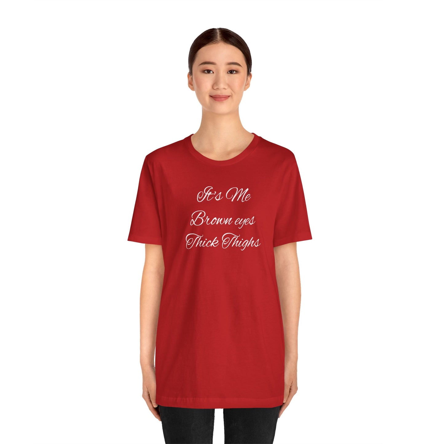 Brown eyes Unisex Jersey Short Sleeve Tee