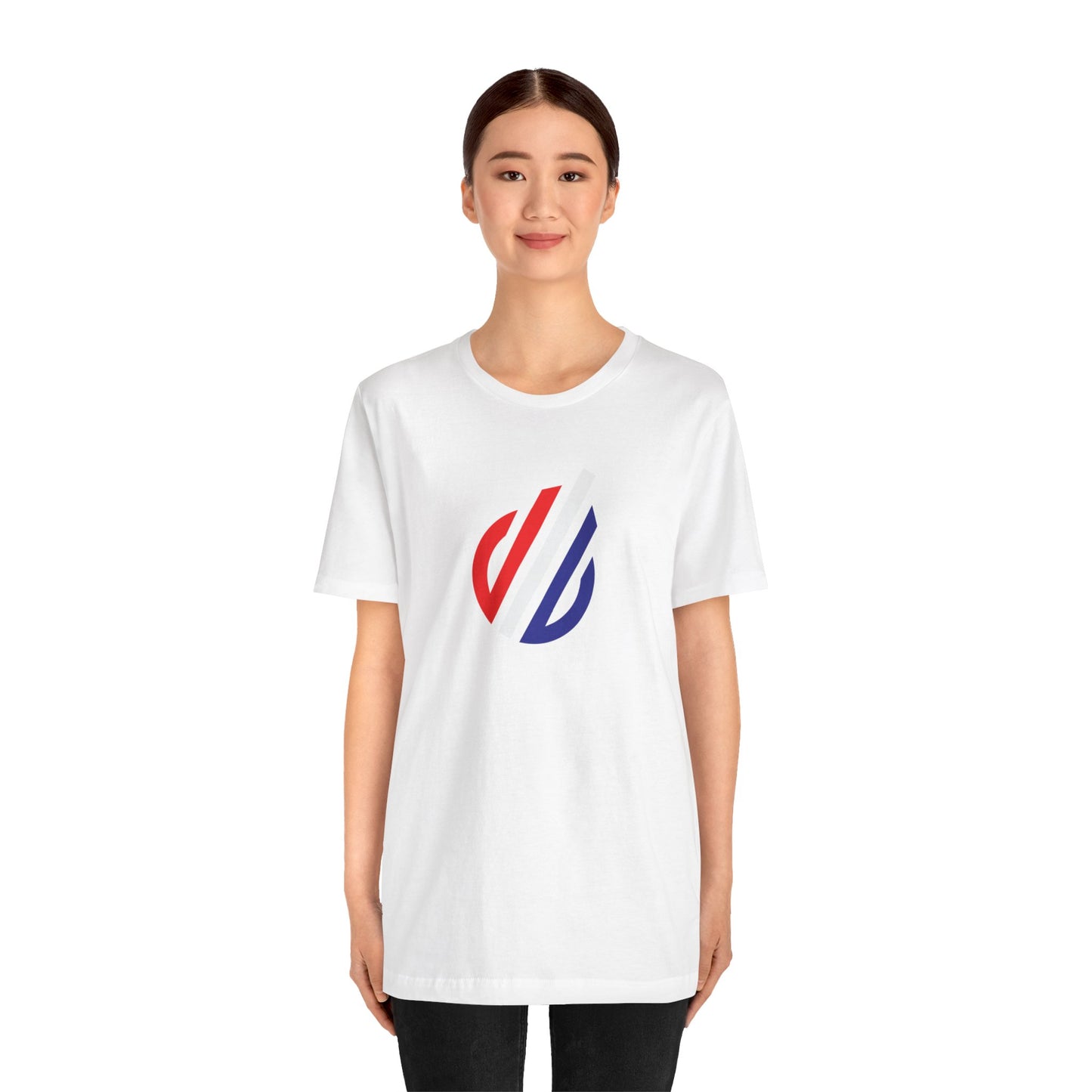 Red white blue Unisex Jersey Short Sleeve Tee