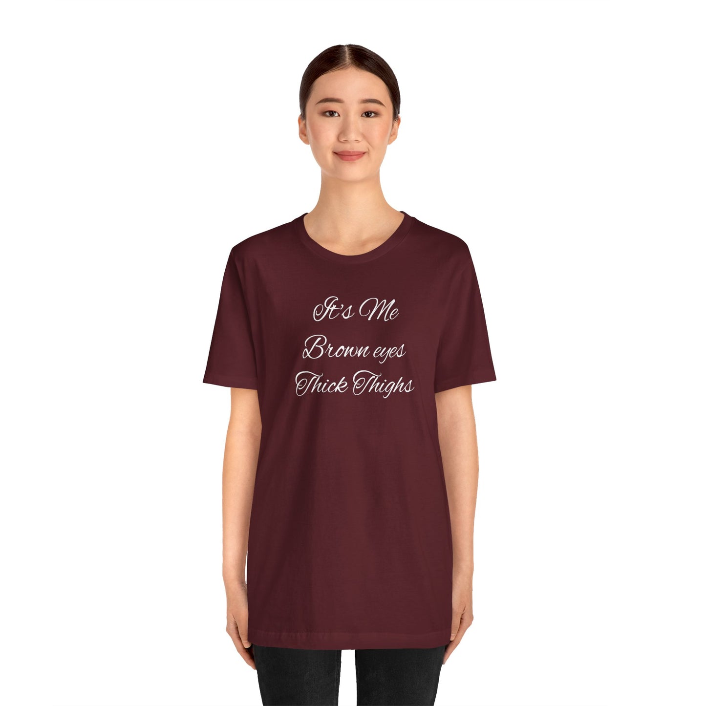 Brown eyes Unisex Jersey Short Sleeve Tee