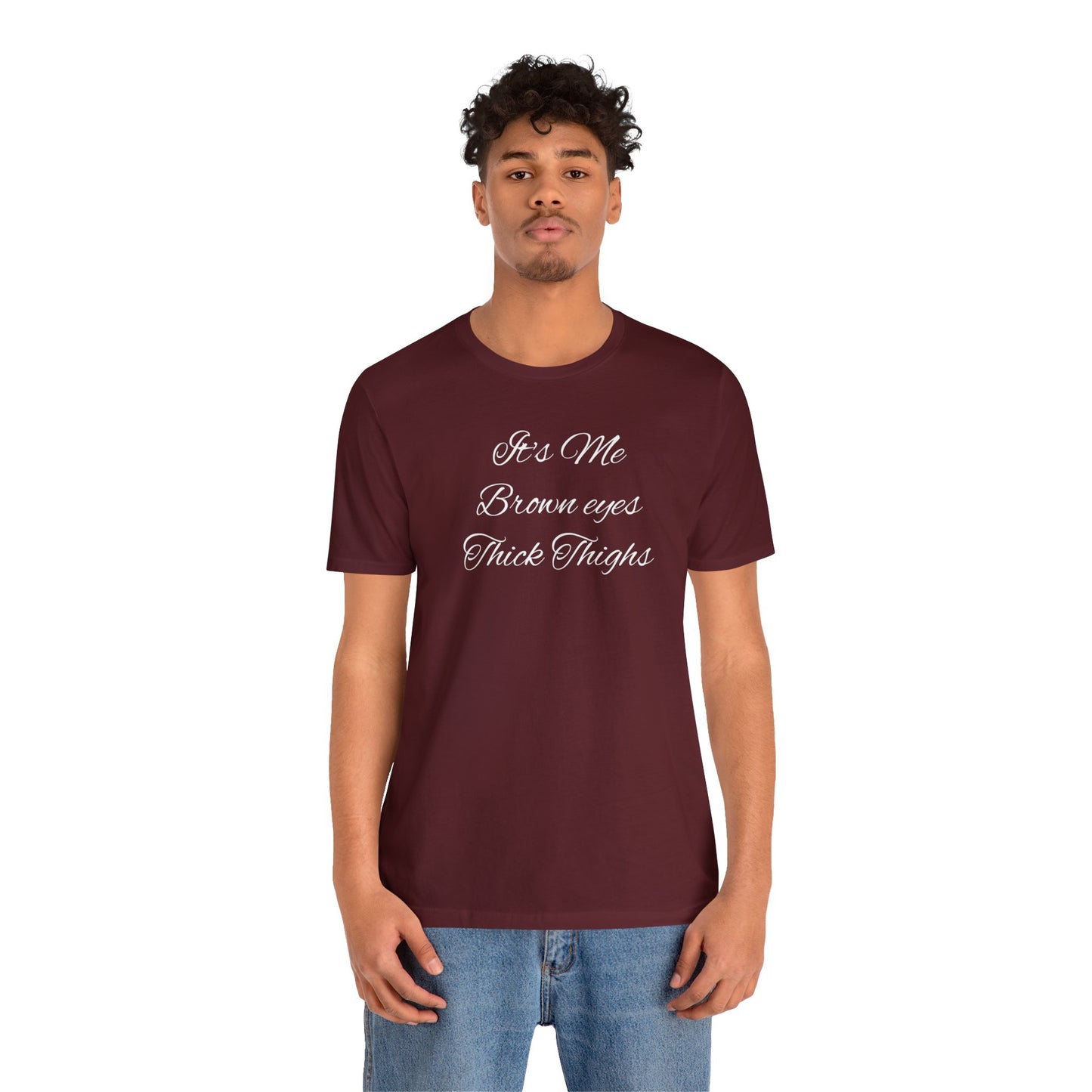 Brown eyes Unisex Jersey Short Sleeve Tee